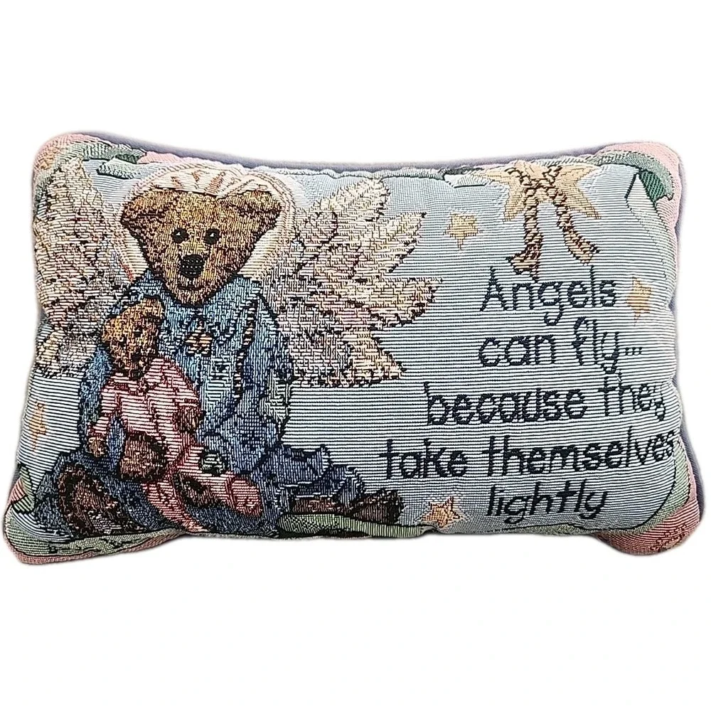 Boyds Bears & Friends Tapestry Pillow Angels Can Fly 12